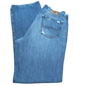 Lucky Brand By Gene Montesano Men's Classic Blue Straight Jeans Long Inseam